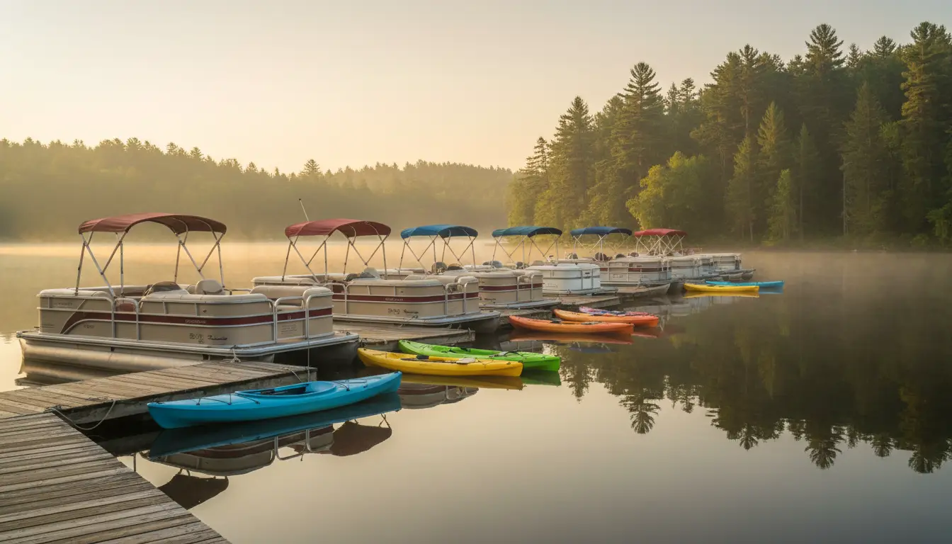 Rentals: Pontoons, fishing boats, kayaks, paddleboards, and houseboat rentals.