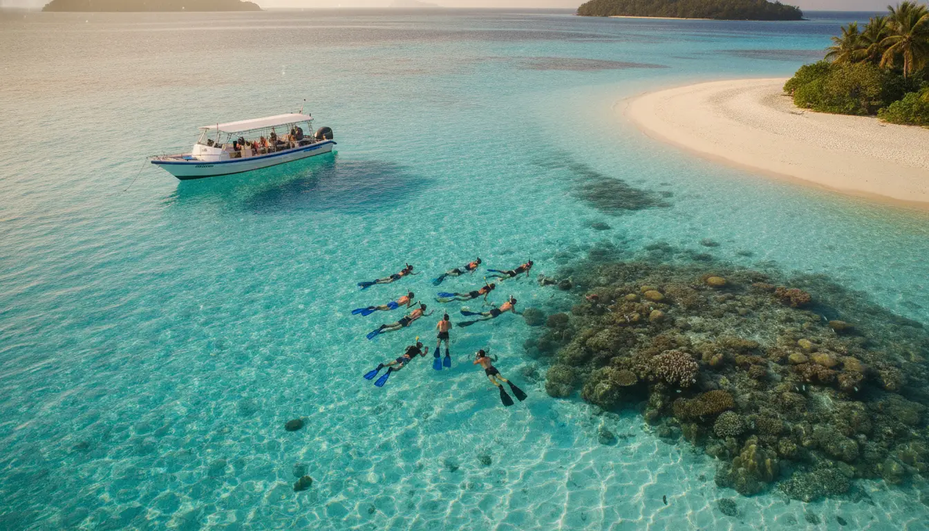 Snorkel Tour: Boat-supported snorkel tours: reef trips, sandbar stops, and shallow-water excursions.