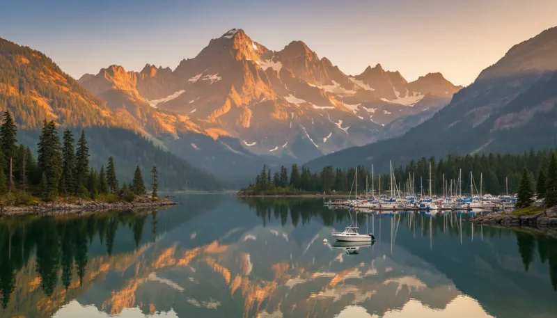 Washington landscape, backdrop for the Boating Hubs Anacortes directory