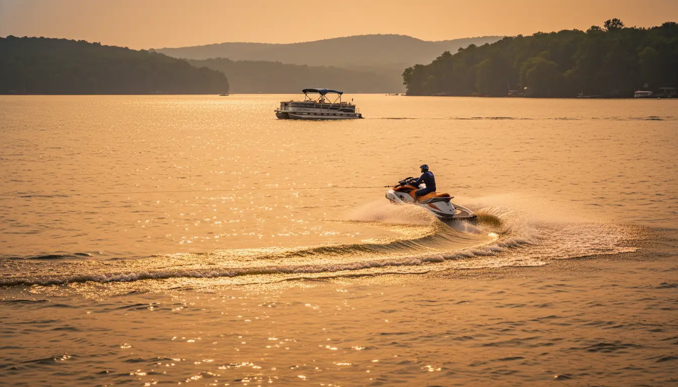 Watersports: Jet ski, parasailing, wakeboard, tubing, and other powered watersports.